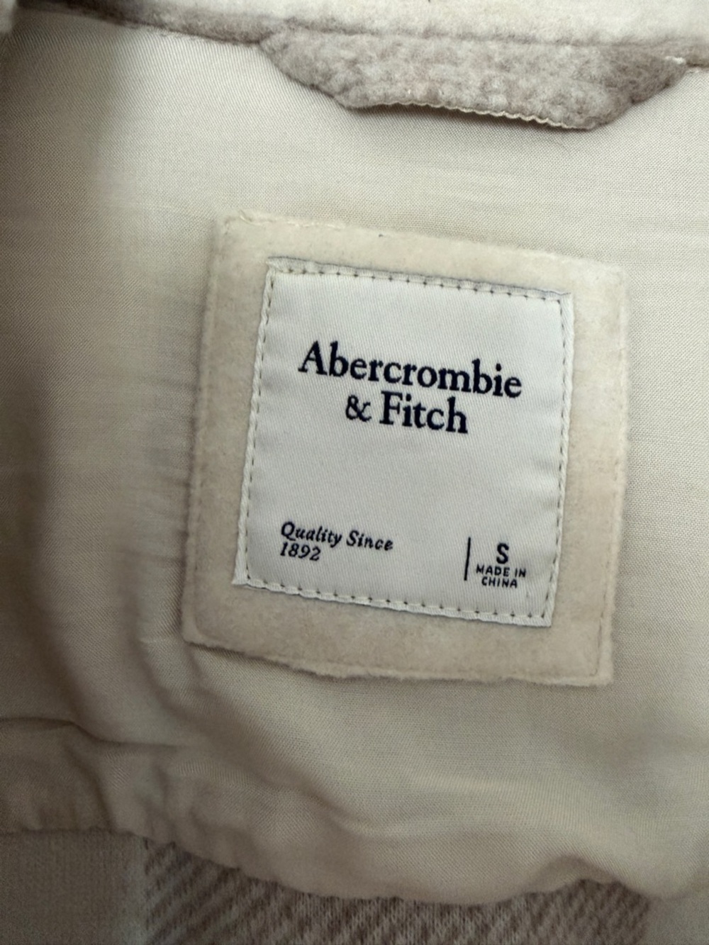 A&F Plaid Shacket - Picture 2 of 5